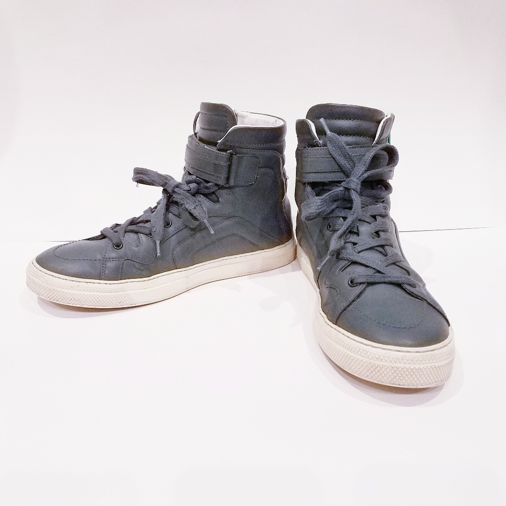 Pierre Hardy Trainer Green Leather HighTop  Sz 11